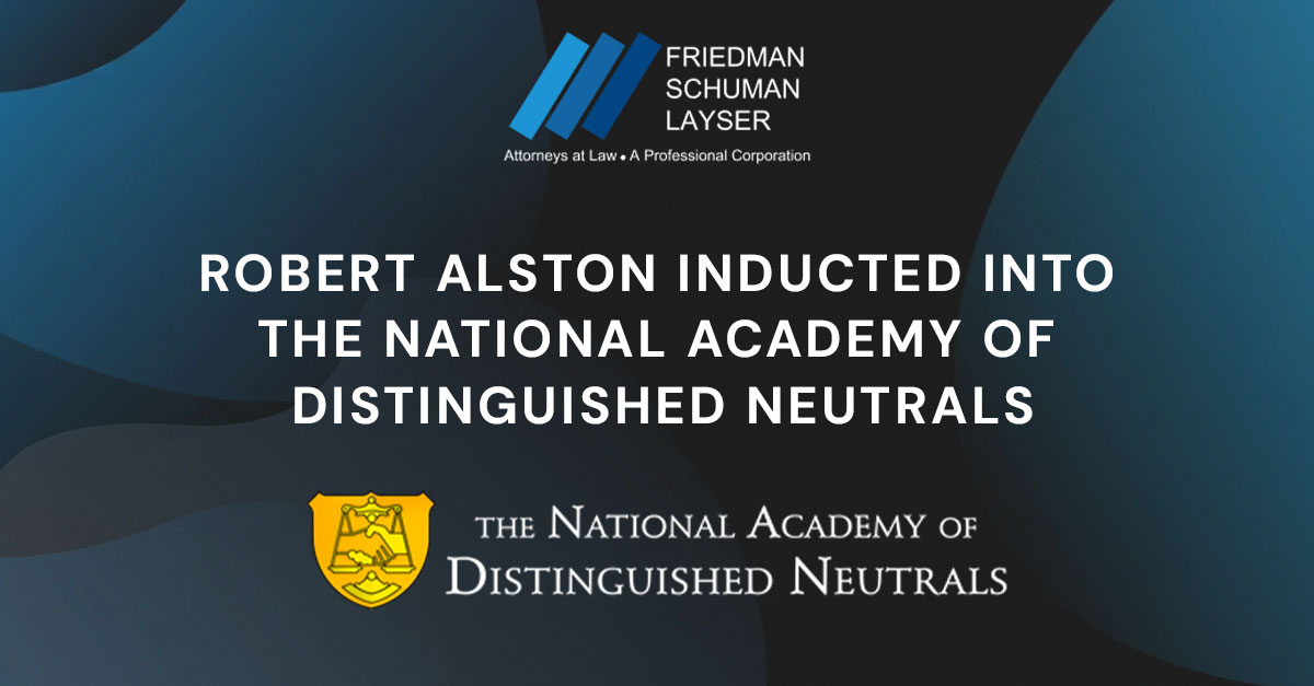 Robert Alston inducted into the National Academy of Distinguished Neutrals