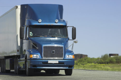 truck on road