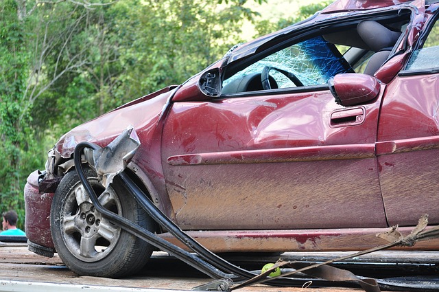 damaged car after accident