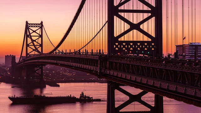 ben franklin bridge in Pennsylvania